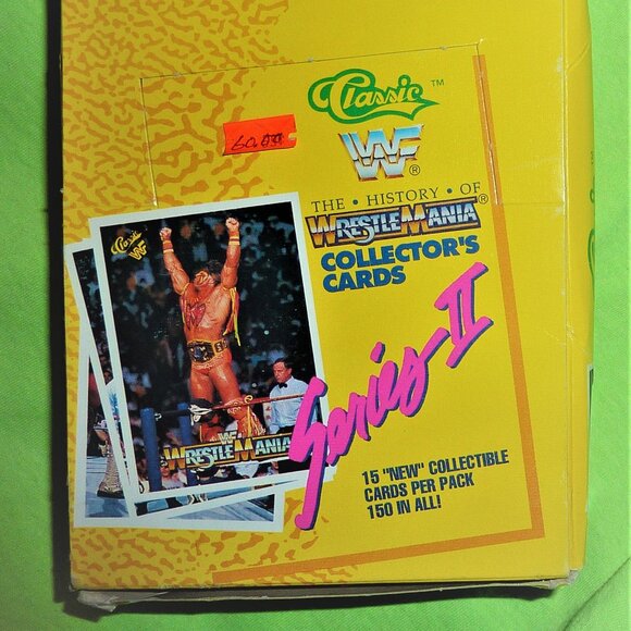 Classic WWF Wrestlemania Series II 34 sealed packs & box vintage wrestling cards